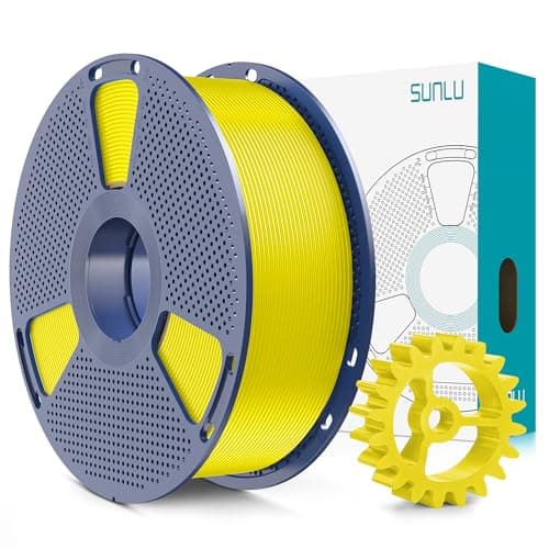 Image of SUNLU PLA+2.0 3D Printer Filament, Upgrade PLA+ 1.75mm, Tougher and Stronger, Neatly Wound, Dimensional Accuracy +/-0.02mm, 1KG Spool (2.2lbs), Yellow