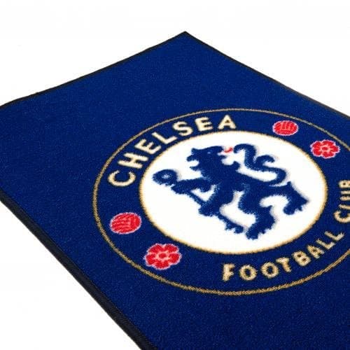 Image of Chelsea F.C. Rug- bedroom rug- approx 80cm x 50cm- 100%Polyamide- machine washable- on a header card- Official Football Merchandise