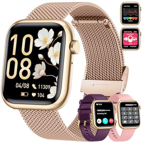 Image of Women Smartwatch Fitness Tracker for Lady: 1.83'' Smart Watch for Women Answer Make Call with iP67 Heart Rate Sleep Monitor Steps Counter 120+ Sports Digital Wrist Watches 3 Straps for iPhone Android