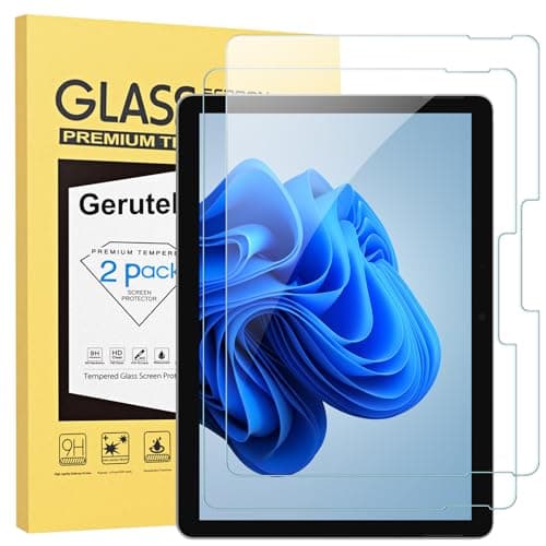 Image of Gerutek 2 Pack Screen Protector for Microsoft Surface Go 4/Go 3/Go 2/Go 10.5 Inch 9H Tempered Glass Film [HD Clear] [Anti Scratch] [Bubble-Free] Support Surface Pen Film for Surface Go 4/3/2/Go