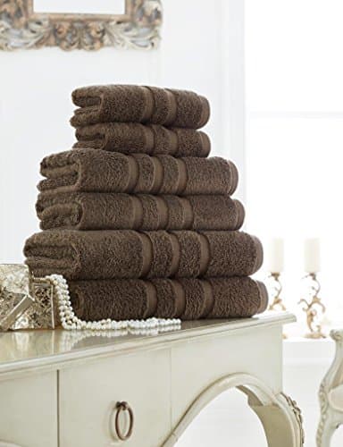 Image of Lions Bath Sheets Towels - Zero Twist Hand Towel Soft Water Absorbent Egyptian Cotton (Brown, Bath Towels (2x))
