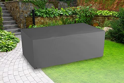 Image of Bosmere Protector 6000 | Rectangular Table Cover | L 170cm W 94cm H 71cm | 100% Waterproof, UV Protected, Heavy Duty 600D | 6 Year Guarantee | U555, Grey