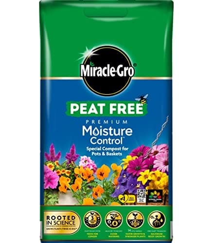 Image of 10L Miracle Gro Premium Compost, Peat Free, Multi-Purpose Fertilisers, Gardening Soils for Outdoor and Indoor Planting, Small to Large Plants (Moisture Control)