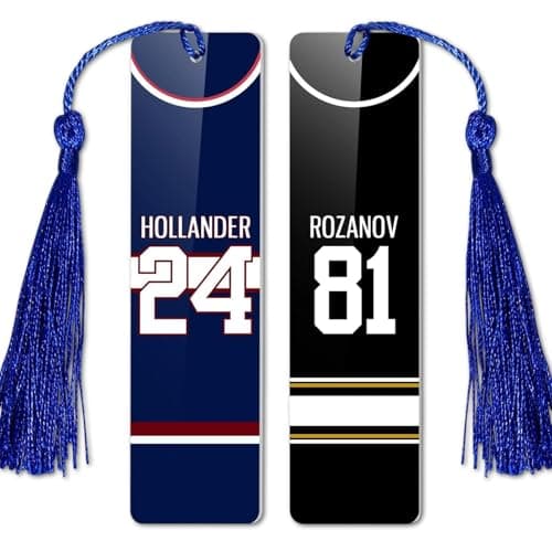 Image of 2PCS Ice Hockey Novel-Themed Acrylic Bookmarks Gifts for BL Book Lovers Romance Novel Bookmark