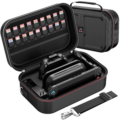 Image of HEYSTOP Case for Nintendo Switch 2 Portable Full Hard Protection Travel Case Large Storage Capacity and 18 Game Card Slots for Nintendo Switch 2 Console and Accessories