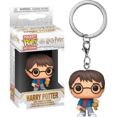 Image of Funko POP! Keychain Holiday - Harry Potter 1 - Collectable Vinyl Mini Figure Novelty Keyring - Stocking Filler - Gift Idea - Official Merchandise - Movies Fans - Minifigure