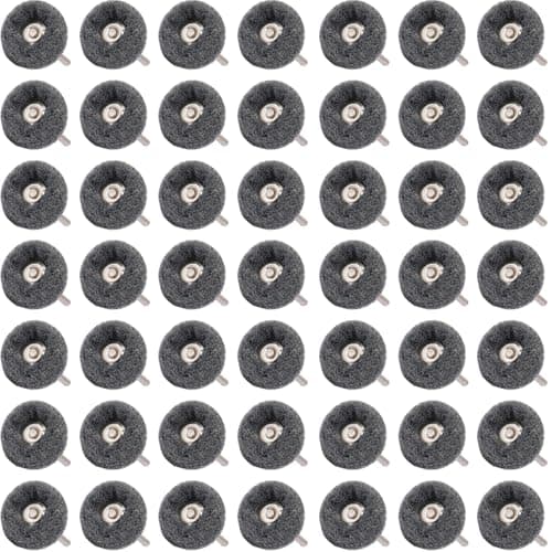 Image of Shineboc 50 Pieces Abrasive Wheels, 25mm Abrasive Buffing Polishing Wheels Set with 1/8" (3mm) 600 Grit for Dremel Rotary Tools