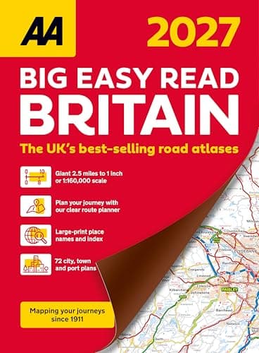 Image of AA Big Easy Read Atlas Britain 2027 Spiral Bound (AA Road Atlas)