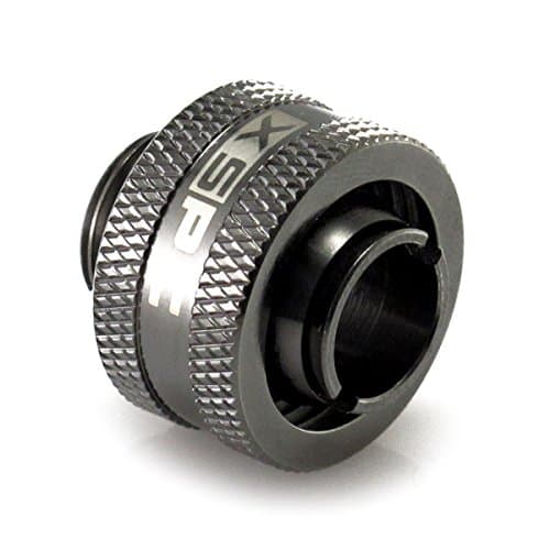 Image of XSPC G1/4" Compression Fitting V2 for 7/16" ID 5/8" OD 16/11mm Tubing Black Chrome