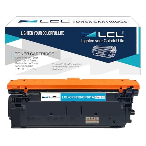 Image of LCL Remanufactured Toner Cartridge 508X 508A CF361A CF361X 9500 pages (1 Cyan) Replacement for HP M553 Printer M577 Printer Color LaserJet Enterprise M552dn M553dn M553n M553x M577c