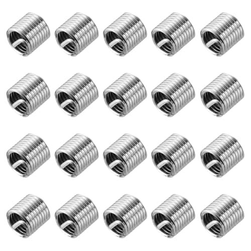 Image of sourcing map 20pcs Wire Thread Inserts 1/2-13 UNC 1.5D(3/4") 304 Stainless Steel Helical Type Coiled Thread Repair Kit Wire Screw Threaded Sleeve Sheath for Mechanical Equipment