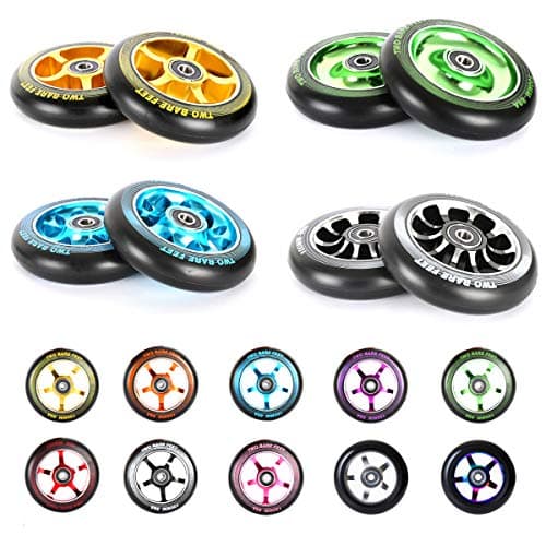 Image of TBF Alloy Series 100mm Stunt Scooter Wheels + ABEC9 // Fit TBF Slamm Razor MGP Grit JD Bug (5 Star Gold Single)