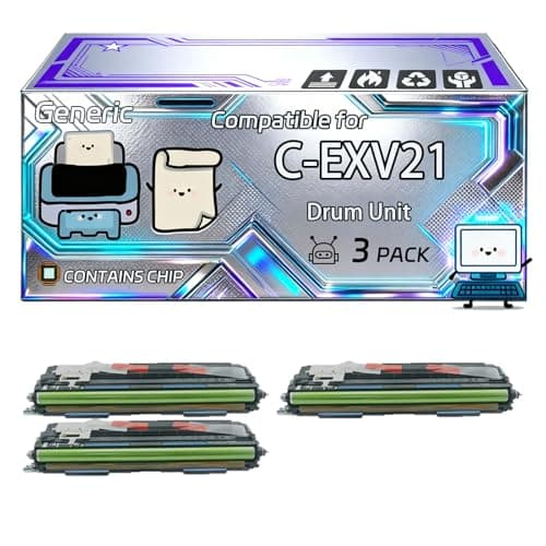Image of C-EXV21 Drum Unit Compatible for Canon iRC2380i iRC2880 iRC2880i iRC3380 iRC3380e iRC3380i iRC3380Ne iRC3580Ne iR ADVANCE C3080i Printers, With Chip, 70000 Pages, Vibrant Colours (3 Pack Black)