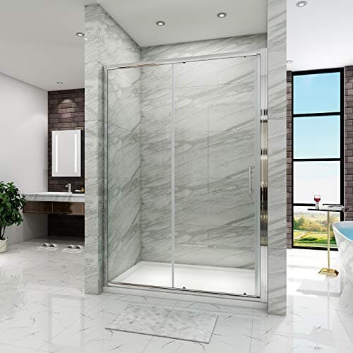 Image of ELEGANT 1000mm Sliding Shower Enclosure for Wetroom Cubicle in 6mm Safety Glass Screen Shower Door
