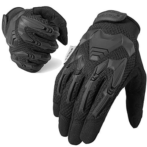 Image of WTACTFUL Full Finger Gloves for Motorbike Motorcycle Riding Cycling Bicycle Hunting Hiking Riding Work Climbing Camping Driving Men's Gloves Black M