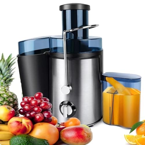 Image of Juicer, Centrifugal Juicer Machines Whole Fruit and Vegetable 400W, 65mm Wide Mouth Juicer Extractor with 2 Speeds, Easy Clean & Use, Compact Design & Anti-drip