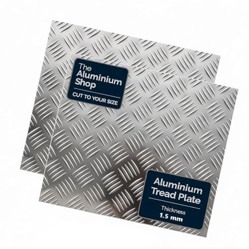 Image of Aluminium Treadplate 1.5mm thick sheet (different sizes available) (200mm x 400mm)