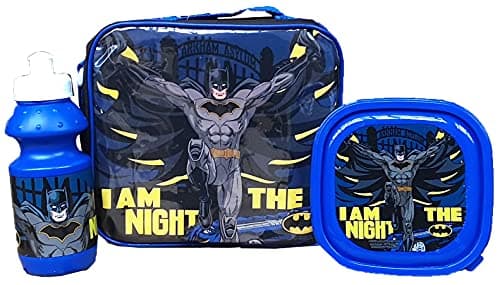 Image of Official Batman Clear Front Lunchbox, Sandwich Box and Water Bottle Set