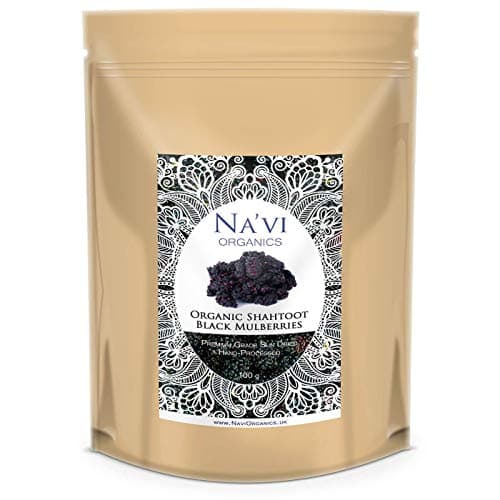 Image of Na’vi Organic Sun-Dried Black Mulberries 100g | Premium Dried Black Mulberries, Naturally Sweet Dried Berries | Additive-Free Mulberry Fruit