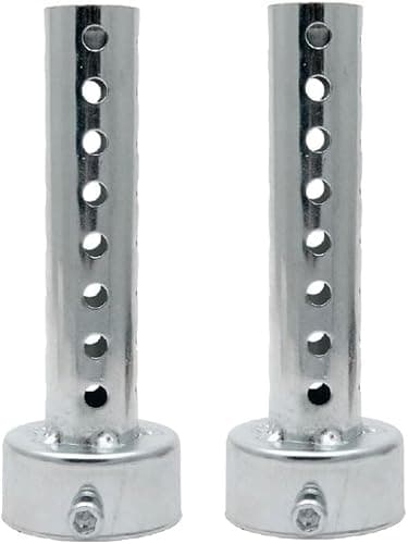 Image of Motorcycle DB Killer Silencer, VeVaad 2PCS 42MM Universal Motorcycle Exhaust Muffler Baffle Silencer, Motorbike Exhaust End Silencer for ATV Motocross Off Road Dirt Bike-Silver