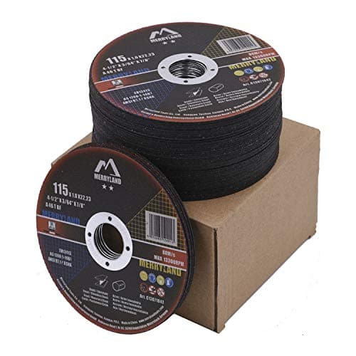 Image of Merryland Cutting Disc 115 Metal for Angle Grinder, 115 X 1.0 X 22.23 mm Cutting Wheel 50 Pieces, INOX Stainless Steel Iron Universal 4.5 inch Type 41, Craft-Line C13071042