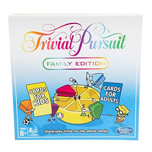 Image of Hasbro Gaming Trivial Pursuit, Family Edition, Trivia Board Game for 2 Players or More, Party Games for 8+ Year Old Boys and Girls