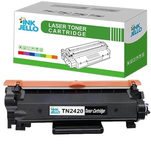 Image of Inkjello Toner Cartridge For Printer, Compatible with Brother DCP-L2510D L2530DW HL-L2310D L2350DW L2370DN L2370DW L2370DW XL L2375DW MFC-L2710DN L2710DW L2730DW L2750DW TN2420 with Chip (BK)