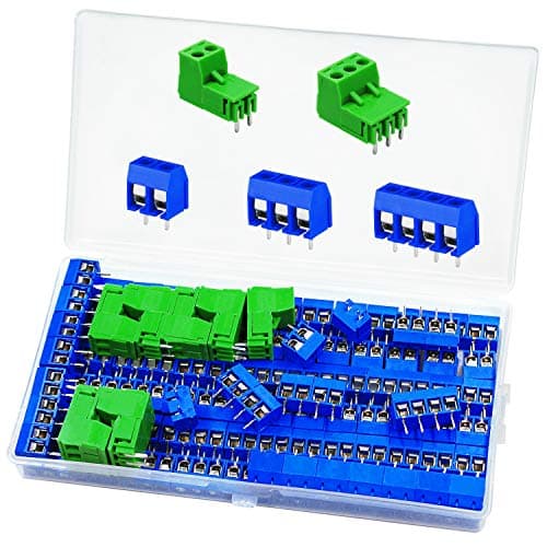 Image of 114PCS PCB Terminal Block Connectors - 5mm Pitch, 2, 3 & 4 Pin, 300V 15A PCB Mount Screw Terminal Block for Arduino
