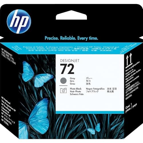 Image of HP 72 C9380A Original Grey & Photo Black DesignJet Printhead DesignJet T2300 eMFP, T1300, T1200, T1120, T1100, T1100 MFP, T795, T790, T770, T620, T610 & T600 Large Format Plotter Printers