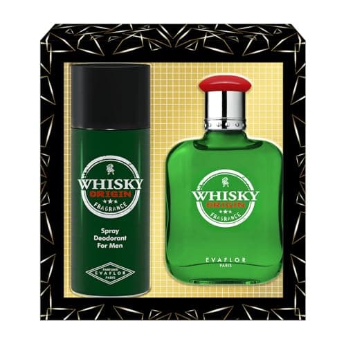 Image of WHISKY ORIGIN • Gift Box • Eau de Toilette 100 ml + Deodorant • Set • Men's perfume • Spray • EVAFLORPARIS