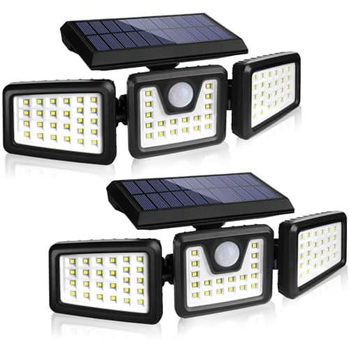 Image of KIBTOY Solar Security Light Motion Sensor, 70 LED Solar Lights Outdoor, 360° Wide Lighting Angle IP65 Waterproof, Solar Flood Lights for Front Door, Yard, Garage, Sidewalk, Pathway (2 Pack)
