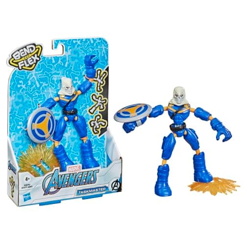 Image of Marvel Avengers Bend And Flex Action Figure Toy, 6-Inch Flexible Taskmaster, Includes Accessory, Ages 4 And Up, F0970