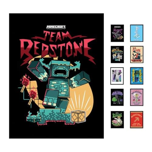 Image of Pyramid International Minecraft (Team Redstone) Collector Print (Framed) 30cm x 40cm - A Stunning Artwork to Enhance Your Collection or Living Space, One Size