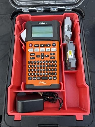 Image of 3D printed custom plastic insert to fit the Packout Compact Organiser compatible with the Brother PT-E300VP Label Printer