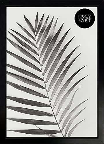 Image of pf+a A4 Black Wooden Frame - REAL GLASS - Winchester Premium Wood Picture Frame - A4 Photo Frame
