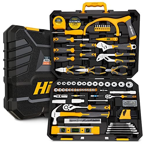 Image of Hi-Spec 122-Piece Metric Mechanics Tool Kit – Complete Set for Car & Bike Repair, Maintenance