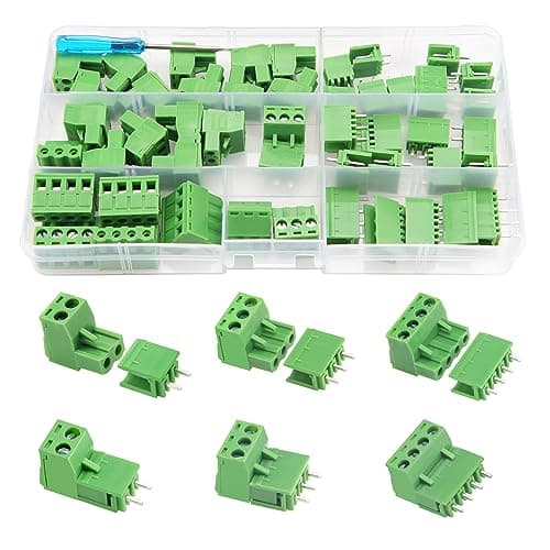 Image of YIXISI 25 Set PCB Mount Screw Terminal Block Pluggable, 5.08mm Pitch 2/3/4 Pin Straight Plug-in PCB Screw Terminal Block Connector, for PCB