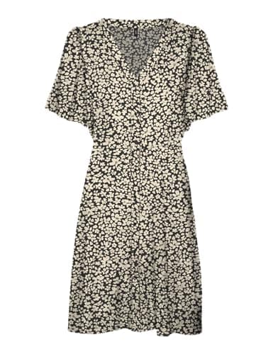 Image of VERO MODA Women's Vmalba SS Short Dress WVN Ga Noos Dress, Black, M