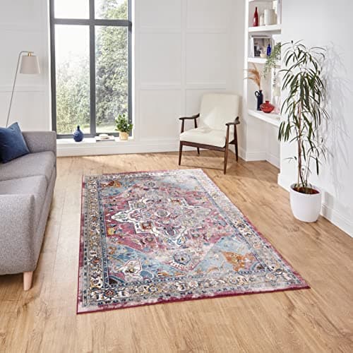 Image of Think Rugs 16th Avenue 91DA Fushcia Blue