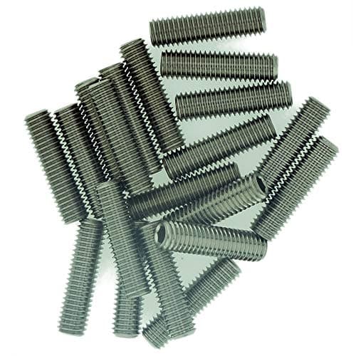 Image of M8 (8mm x 25mm) Hex Socket Grub Screw (Flat Point) - Stainless Steel (A2) (Pack of 10)