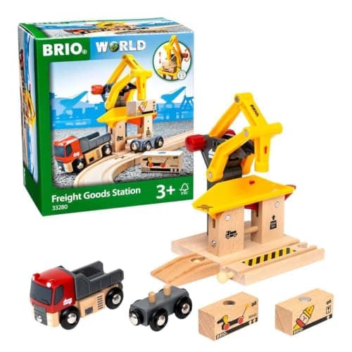 Image of BRIO World Freight Goods Station for Kids Age 3 Years Up - Wooden Railway Train Accessories and Add Ons