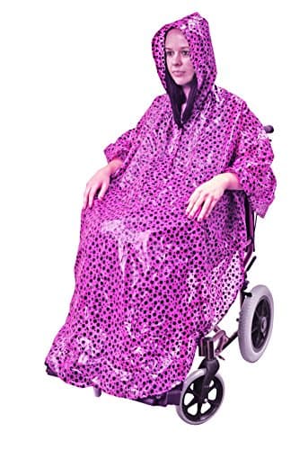 Image of Aidapt Waterproof Wheelchair Poncho. Full Weather Protection, Showers, Rain, Cold, Drawstring Hood, Elasticated Cuffs, Universal Sizing,Mobility,Elderly,Cape,Scooter,Coverall,Disability,Funky Colour
