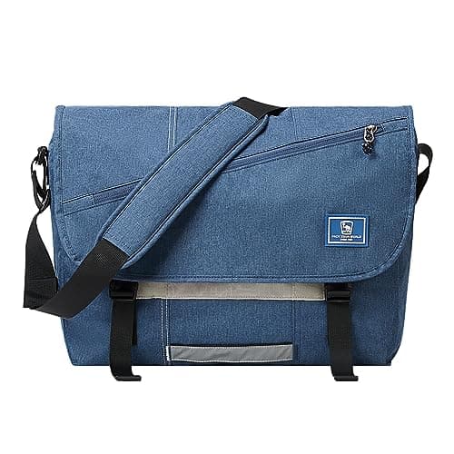 Image of OIWAS Messenger Bags for Men, 15.6 Inch Satchel Bag Men Bag Shoulder Bag Laptop School Travel Work Blue