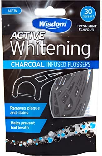 Image of Wisdom Active Whitening - Charcoal Floss Harps (1 pack - 30 flossers)