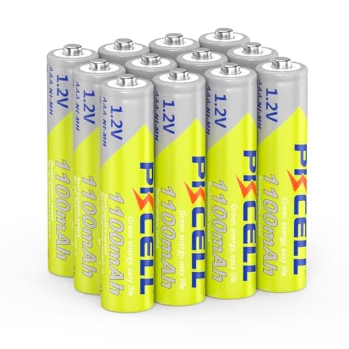 Image of PKCELL 1100mAh AAA Rechargeable Batteries 12 Pack, 1.2V NIMH High Capacity Pre-Charged Triple A Battery, 1200 Cycles Low Self Discharge for Remotes, Lighting Devices and Toys