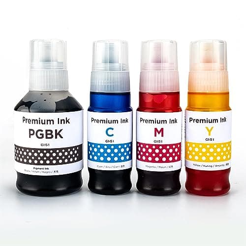 Image of 1 Go Inks Set of 4 Ink Bottles (140ml/70ml) to replace Canon GI-51 Compatible/non-OEM for PIXMA G Series Printers, Black, Cyan, Magenta, Yellow