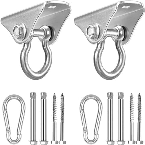 Image of GothicBride Hammock Hooks SUS304 450KG Suspension Hooks 90° Swing Hangers Heavy Duty with Bolt for Concrete Wooden Yoga Boxing Hammock Chair (2 Pieces 90°)