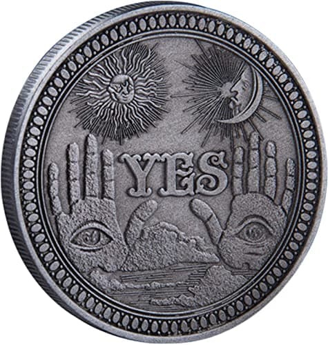 Image of CHAOYUELYF Yes No Decision Coin Challenge Coin Souvenir Coin Stereoscopic Commemorative Skull Pattern Coin for Collection Gift Toss Game Collector