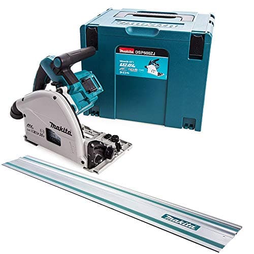 Image of Makita DSP600ZJ 36v Twin 18v Brushless Plunge Cut Circular Saw 1x Guide Rail