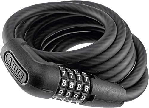 Image of ABUS cable lock Numero 5510C/180 - compact bike lock with combination code for affordable two-wheelers and children's bikes - 10 mm security level 3 - black